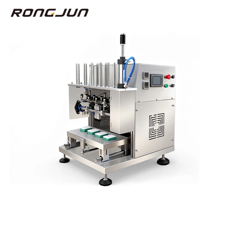 Automatic Suction Film Sealing Machine Pneumatic Tray Sealer Cheese Roasted Durian Foil Tray Sealing for Cosmetic Cotton Pads