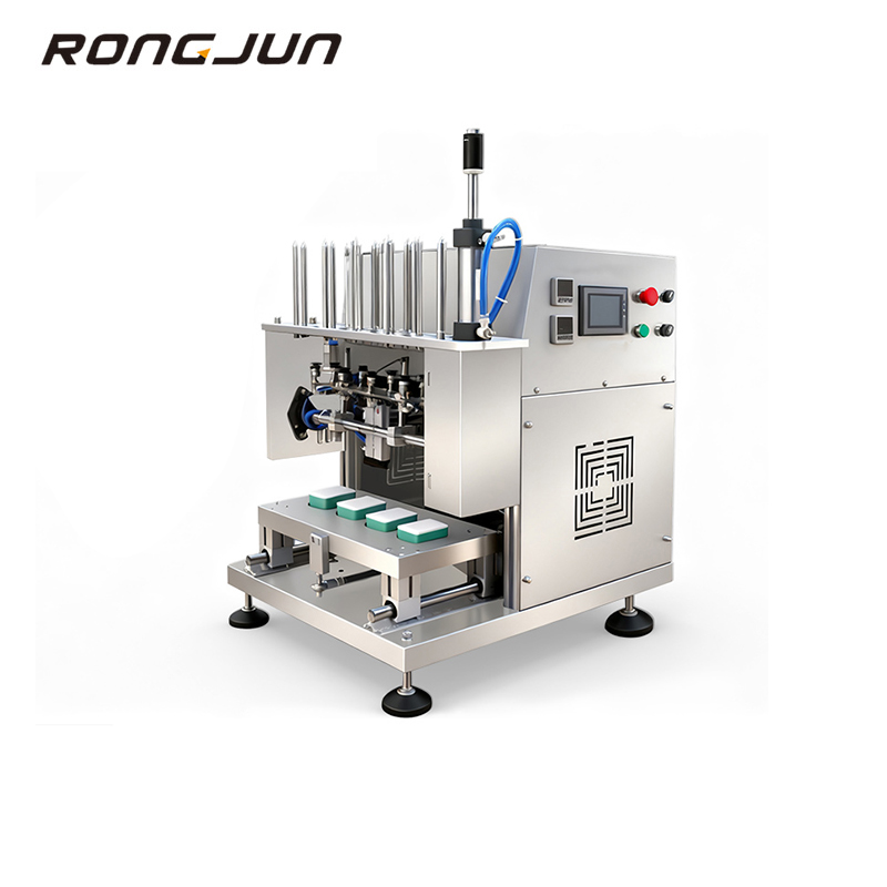 Automatic Suction Film Sealing Machine Pneumatic Tray Sealer Cheese Roasted Durian Foil Tray Sealing for Cosmetic Cotton Pads