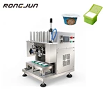 Automatic Suction Film Sealing Machine Pneumatic Tray Sealer Cheese Roasted Durian Foil Tray Sealing for Cosmetic Cotton Pads