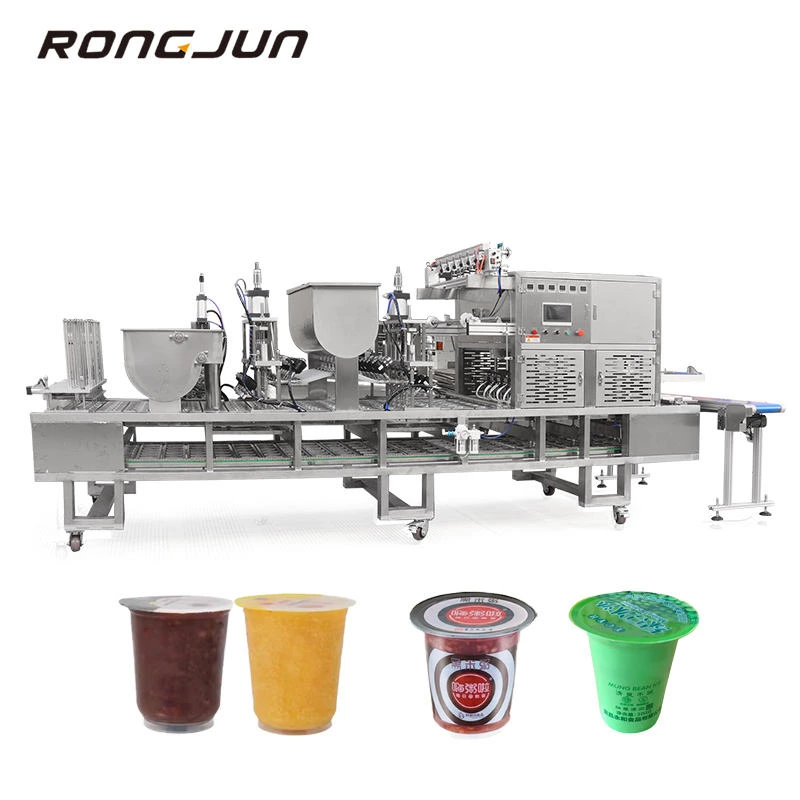 Rongjun New Automatic Multi-Function Honey Spoon Filling Wrapping & Mooncake Sealing Machine for Liquid Food Packaging